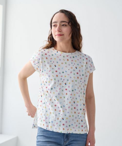 CARA O CRUZ / キャラ・オ・クルス Tシャツ | 洗える ミニモチーフ総柄Tシャツ【イワタニユウスケ】 | 詳細15