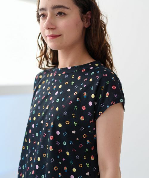 CARA O CRUZ / キャラ・オ・クルス Tシャツ | 洗える ミニモチーフ総柄Tシャツ【イワタニユウスケ】 | 詳細21