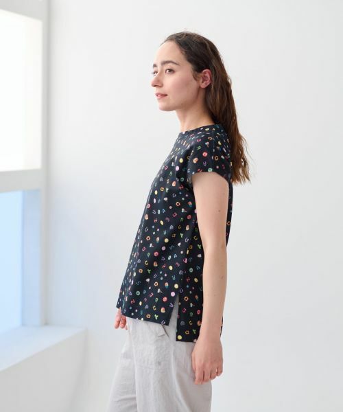 CARA O CRUZ / キャラ・オ・クルス Tシャツ | 洗える ミニモチーフ総柄Tシャツ【イワタニユウスケ】 | 詳細4