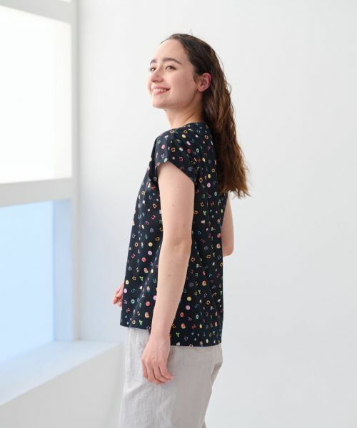 CARA O CRUZ / キャラ・オ・クルス Tシャツ | 洗える ミニモチーフ総柄Tシャツ【イワタニユウスケ】 | 詳細5