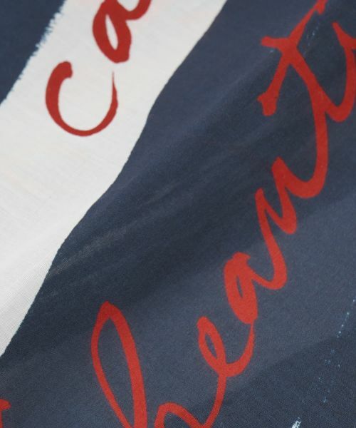 CARA O CRUZ / キャラ・オ・クルス バンダナ・スカーフ | ボーダー×ロゴプリントスカーフ | 詳細2