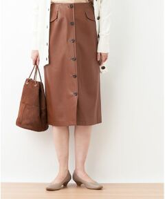 CARA O CRUZ / キャラ・オ・クルス ミニ・ひざ丈スカート | 合成皮革のタイトスカート