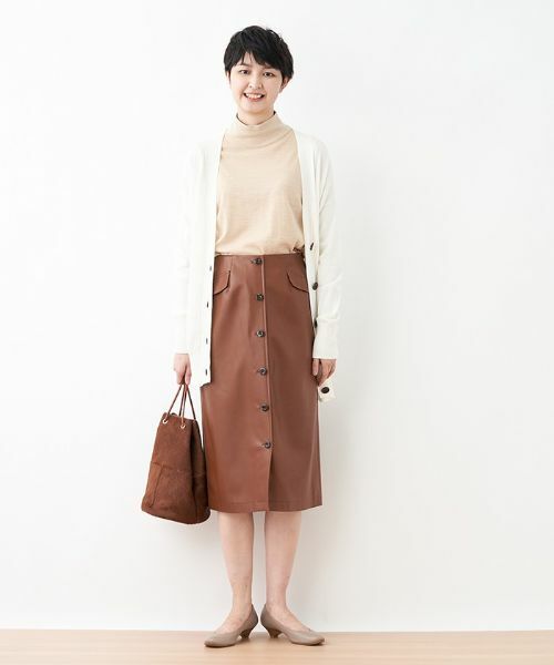 CARA O CRUZ / キャラ・オ・クルス ミニ・ひざ丈スカート | 合成皮革のタイトスカート | 詳細6