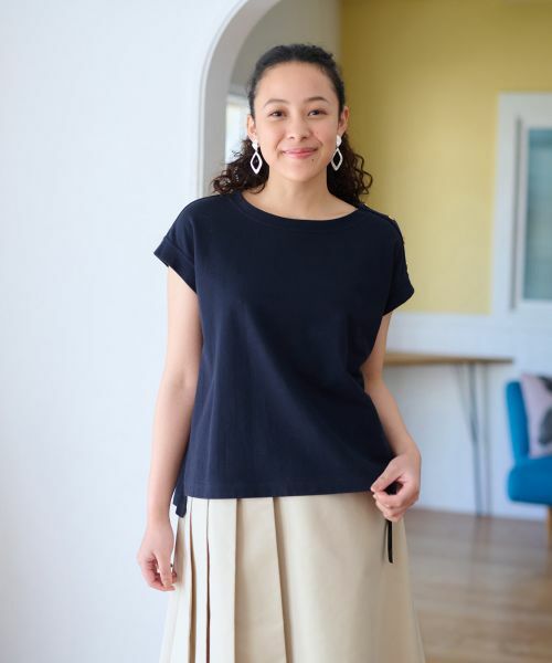 CARA O CRUZ / キャラ・オ・クルス カットソー | 洗える ショルダーボタンカットソー【CoC by CARA O CRUZ】 | 詳細2