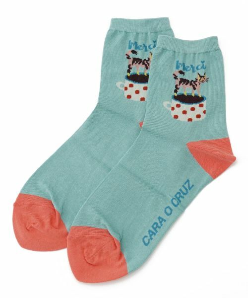 CARA O CRUZ/キャラ・オ・クルス キャットソックス グリーン その他 CARA O CRUZ/キャラ・オ・クルス キャットソックス グリーン その他