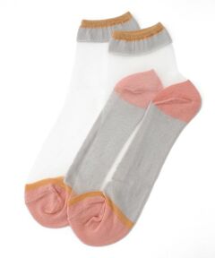 CARA O CRUZ / キャラ・オ・クルス ソックス | シアー配色クルーソックス