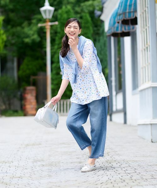 CARA O CRUZ / キャラ・オ・クルス その他パンツ | 【人気】裾断ち切り クロップドデニム | 詳細1