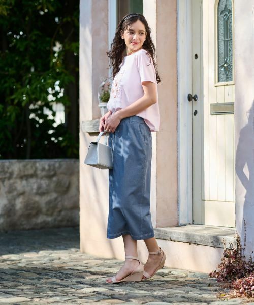 CARA O CRUZ / キャラ・オ・クルス カットソー | 洗える スパンコール刺繍の旅Tシャツ | 詳細14