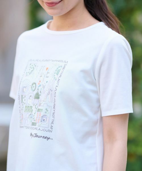 CARA O CRUZ / キャラ・オ・クルス カットソー | 洗える スパンコール刺繍の旅Tシャツ | 詳細22