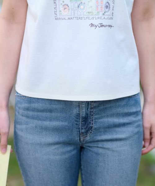 CARA O CRUZ / キャラ・オ・クルス カットソー | 洗える スパンコール刺繍の旅Tシャツ | 詳細23