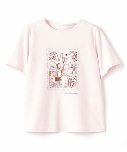 CARA O CRUZ / キャラ・オ・クルス カットソー | 洗える スパンコール刺繍の旅Tシャツ | 詳細24