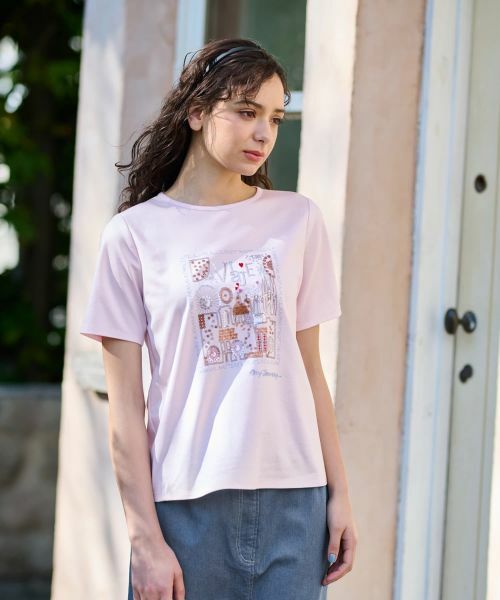 CARA O CRUZ / キャラ・オ・クルス カットソー | 洗える スパンコール刺繍の旅Tシャツ | 詳細6