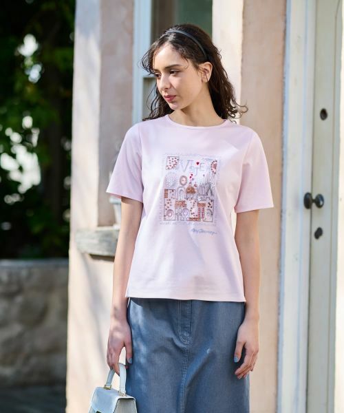 CARA O CRUZ / キャラ・オ・クルス カットソー | 洗える スパンコール刺繍の旅Tシャツ | 詳細7