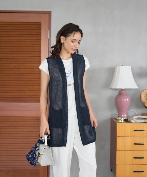 CARA O CRUZ / キャラ・オ・クルス テーラードジャケット | ニットテーラードジレ | 詳細1