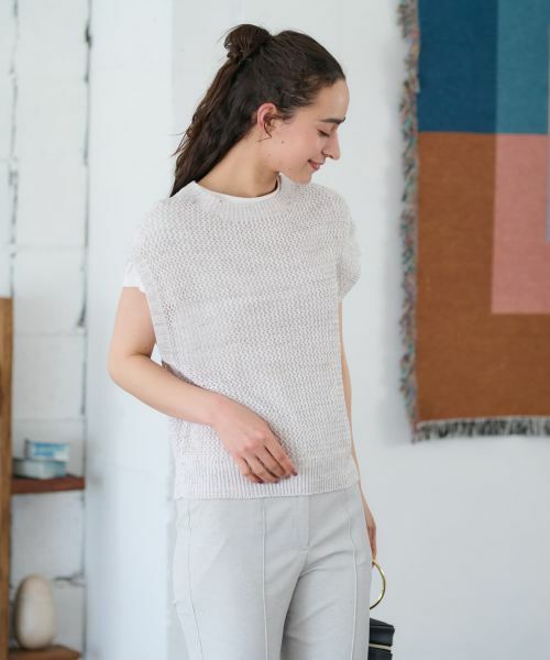 CARA O CRUZ / キャラ・オ・クルス テーラードジャケット | 麻混ニットベスト【CoC by CARA O CRUZ】 | 詳細10