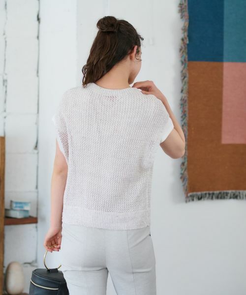 CARA O CRUZ / キャラ・オ・クルス テーラードジャケット | 麻混ニットベスト【CoC by CARA O CRUZ】 | 詳細12