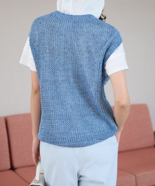 CARA O CRUZ / キャラ・オ・クルス テーラードジャケット | 麻混ニットベスト【CoC by CARA O CRUZ】 | 詳細13