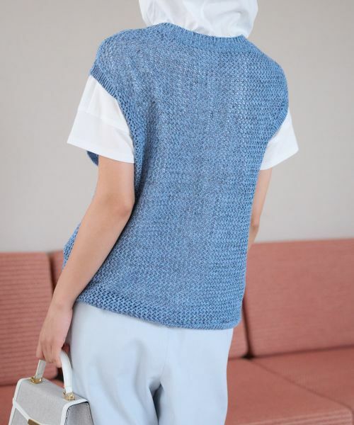 CARA O CRUZ / キャラ・オ・クルス テーラードジャケット | 麻混ニットベスト【CoC by CARA O CRUZ】 | 詳細14