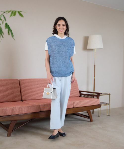 CARA O CRUZ / キャラ・オ・クルス テーラードジャケット | 麻混ニットベスト【CoC by CARA O CRUZ】 | 詳細16