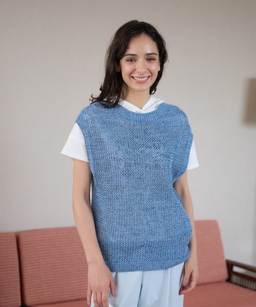 CARA O CRUZ / キャラ・オ・クルス テーラードジャケット | 麻混ニットベスト【CoC by CARA O CRUZ】 | 詳細3