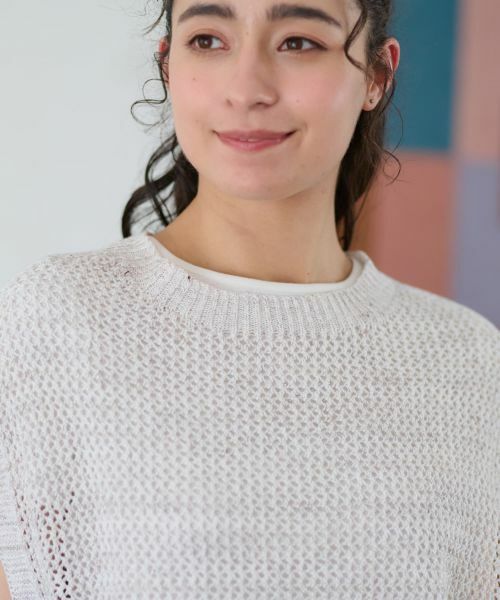 CARA O CRUZ / キャラ・オ・クルス テーラードジャケット | 麻混ニットベスト【CoC by CARA O CRUZ】 | 詳細30