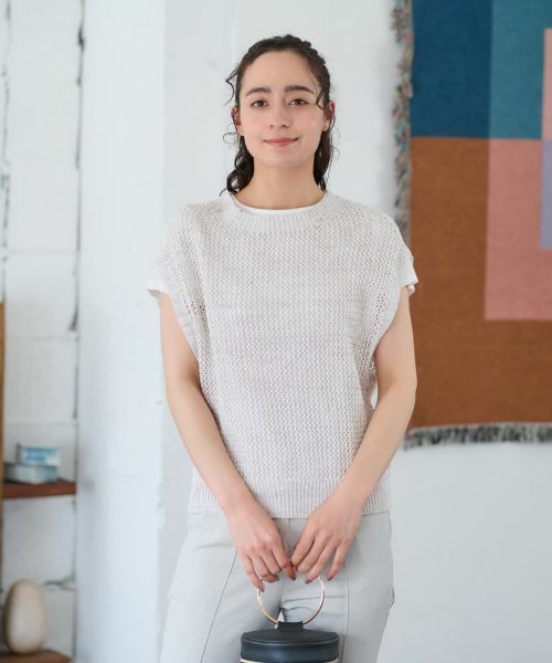 CARA O CRUZ / キャラ・オ・クルス テーラードジャケット | 麻混ニットベスト【CoC by CARA O CRUZ】 | 詳細6