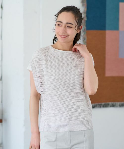 CARA O CRUZ / キャラ・オ・クルス テーラードジャケット | 麻混ニットベスト【CoC by CARA O CRUZ】 | 詳細7