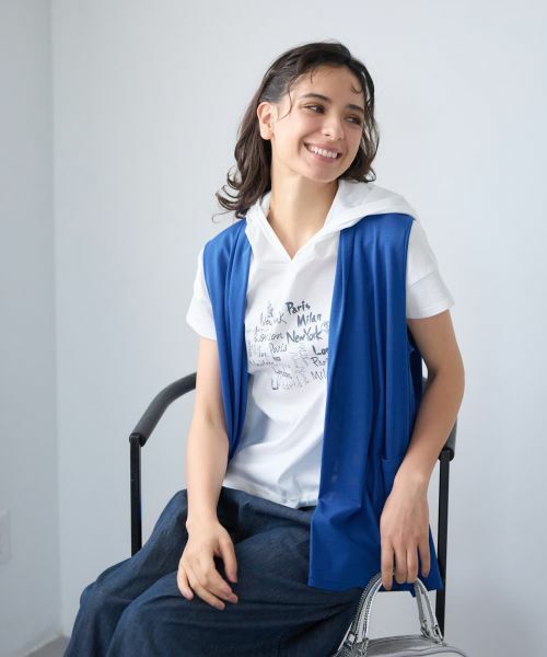 CARA O CRUZ / キャラ・オ・クルス テーラードジャケット | 【人気】フロントドレープジレ | 詳細1