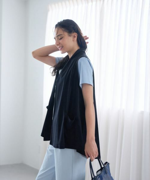 CARA O CRUZ / キャラ・オ・クルス テーラードジャケット | 【人気】フロントドレープジレ | 詳細13