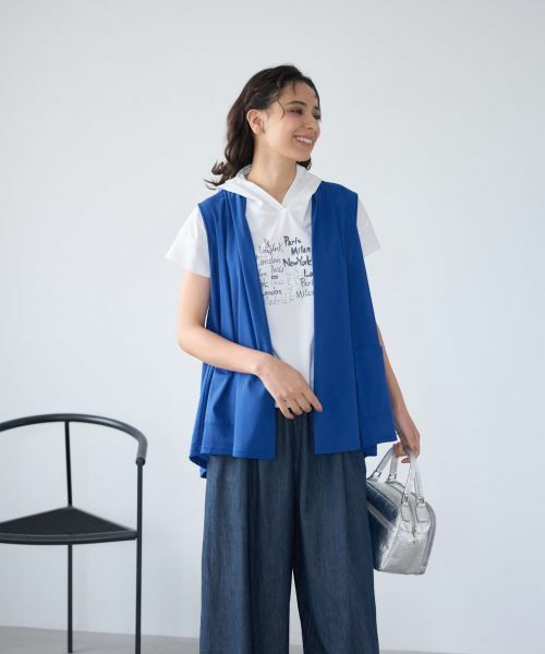 CARA O CRUZ / キャラ・オ・クルス テーラードジャケット | 【人気】フロントドレープジレ | 詳細4