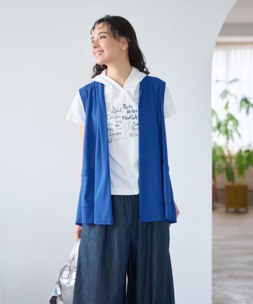 CARA O CRUZ / キャラ・オ・クルス テーラードジャケット | 【人気】フロントドレープジレ | 詳細5