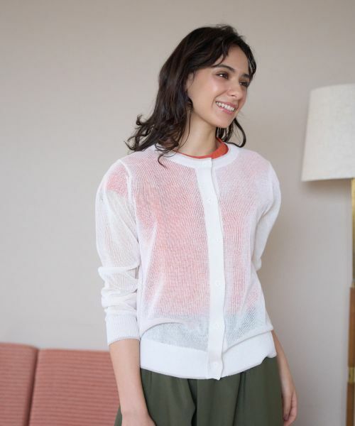 CARA O CRUZ / キャラ・オ・クルス カーディガン・ボレロ | 洗えるクルーネックカーディガン | 詳細14