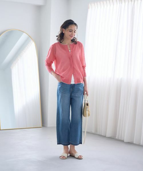 CARA O CRUZ / キャラ・オ・クルス カーディガン・ボレロ | 洗えるクルーネックカーディガン | 詳細20