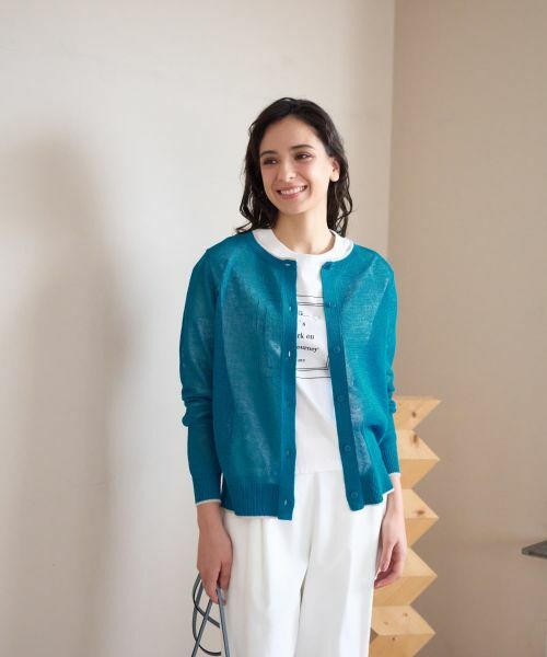 CARA O CRUZ / キャラ・オ・クルス カーディガン・ボレロ | 洗えるクルーネックカーディガン | 詳細3