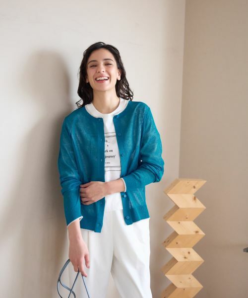 CARA O CRUZ / キャラ・オ・クルス カーディガン・ボレロ | 洗えるクルーネックカーディガン | 詳細4