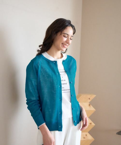 CARA O CRUZ / キャラ・オ・クルス カーディガン・ボレロ | 洗えるクルーネックカーディガン | 詳細5