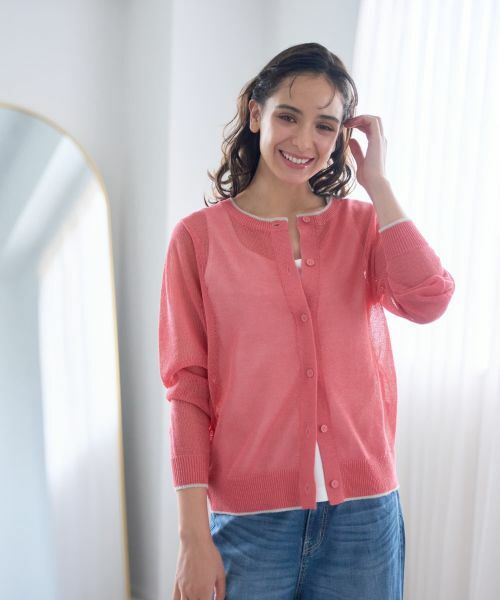CARA O CRUZ / キャラ・オ・クルス カーディガン・ボレロ | 洗えるクルーネックカーディガン | 詳細6