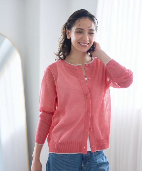 CARA O CRUZ / キャラ・オ・クルス カーディガン・ボレロ | 洗えるクルーネックカーディガン | 詳細7