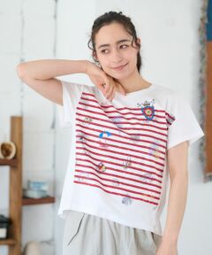 CARA O CRUZ / キャラ・オ・クルス Tシャツ | ボーダーマリンブリントTシャツ