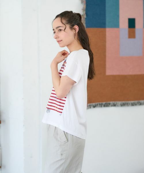 CARA O CRUZ / キャラ・オ・クルス Tシャツ | ボーダーマリンブリントTシャツ | 詳細10