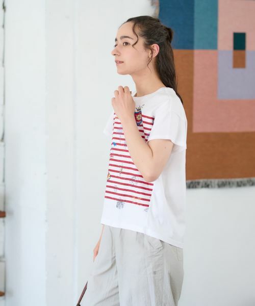 CARA O CRUZ / キャラ・オ・クルス Tシャツ | ボーダーマリンブリントTシャツ | 詳細11