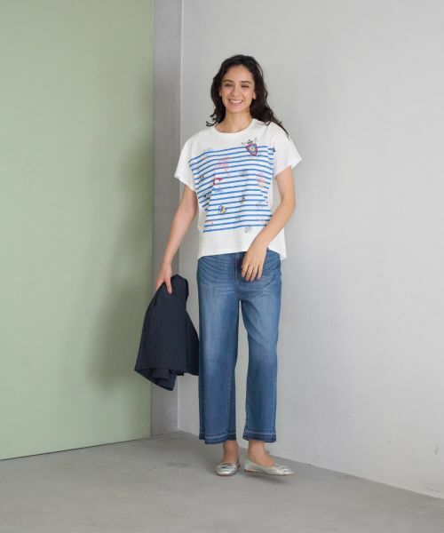 CARA O CRUZ / キャラ・オ・クルス Tシャツ | ボーダーマリンブリントTシャツ | 詳細14