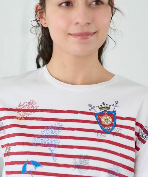 CARA O CRUZ / キャラ・オ・クルス Tシャツ | ボーダーマリンブリントTシャツ | 詳細29