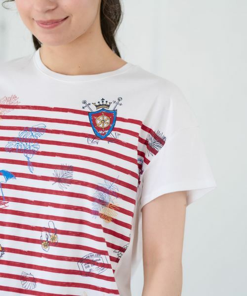 CARA O CRUZ / キャラ・オ・クルス Tシャツ | ボーダーマリンブリントTシャツ | 詳細30