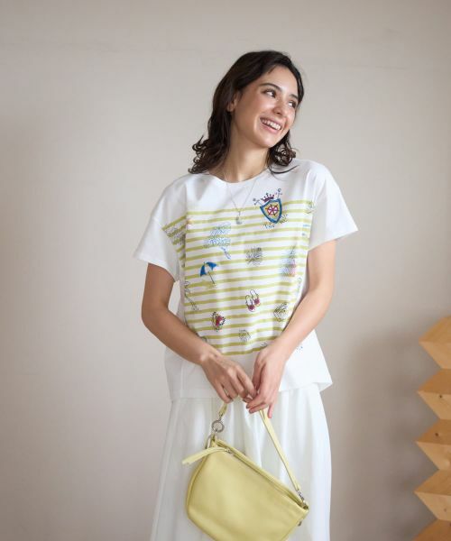 CARA O CRUZ / キャラ・オ・クルス Tシャツ | ボーダーマリンブリントTシャツ | 詳細4