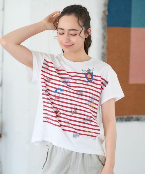 CARA O CRUZ / キャラ・オ・クルス Tシャツ | ボーダーマリンブリントTシャツ | 詳細8