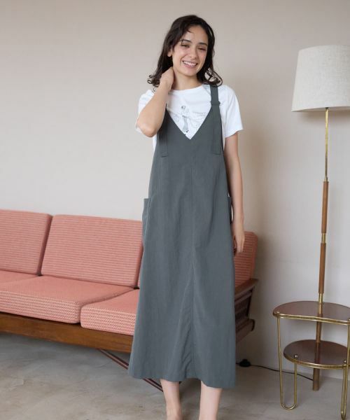 CARA O CRUZ / キャラ・オ・クルス ロング・マキシ丈ワンピース | ジャンパースカート【CoC by CARA O CRUZ】 | 詳細4