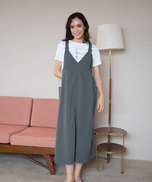 CARA O CRUZ / キャラ・オ・クルス ロング・マキシ丈ワンピース | ジャンパースカート【CoC by CARA O CRUZ】 | 詳細5