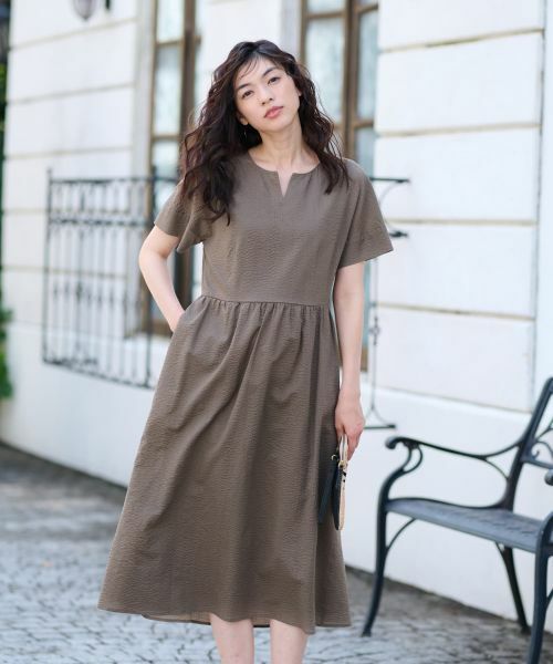 CARA O CRUZ / キャラ・オ・クルス ドレス | キーネックワンピース【CoC by CARA O CRUZ】 | 詳細1