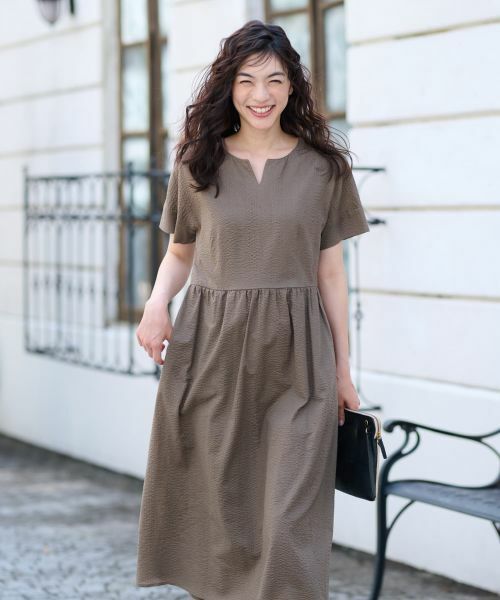 CARA O CRUZ / キャラ・オ・クルス ドレス | キーネックワンピース【CoC by CARA O CRUZ】 | 詳細3